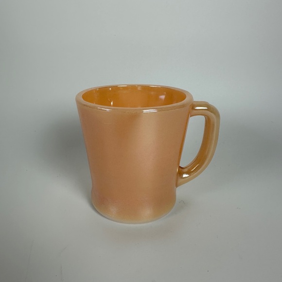 VTG Peach Lustre Laurel by Fire King | Vintage Orange Iridescent Coffee‎ Cup Mug - Picture 1 of 8